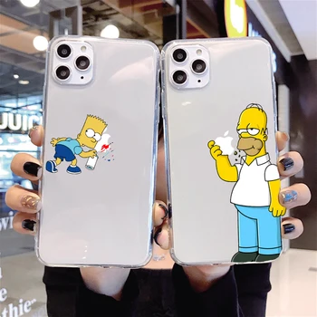 Симпсон чехол для телефона iPhone 12 Pro Max 12 2020 Самолет силиконовый чехол для iPhone 11 6 7 8 Plus XR XS Max 5S