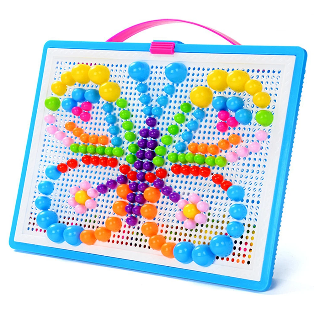 

296pcs/set Rectangle Mushroom Nail Educational Mosaic Picture Kids Toys