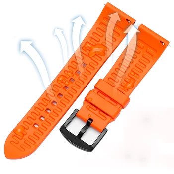 

Quick release Watch Band for Moto 360 2nd 42mm/ Pebble Time Round/PEBBLE 2 Sport Rubber Bracelet Strap For LG Watch SPORT Wrist