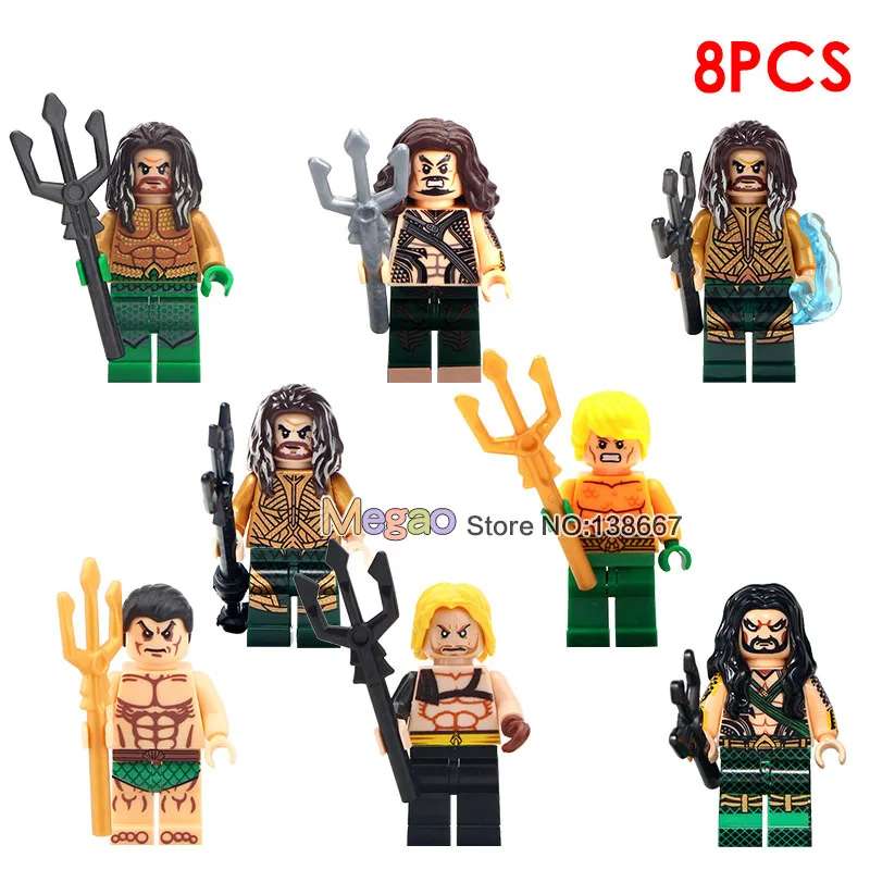 

Single Sale Super Heroes The Comic Book Character Aquaman Mera Movies Building Blocks Action Toys For Children