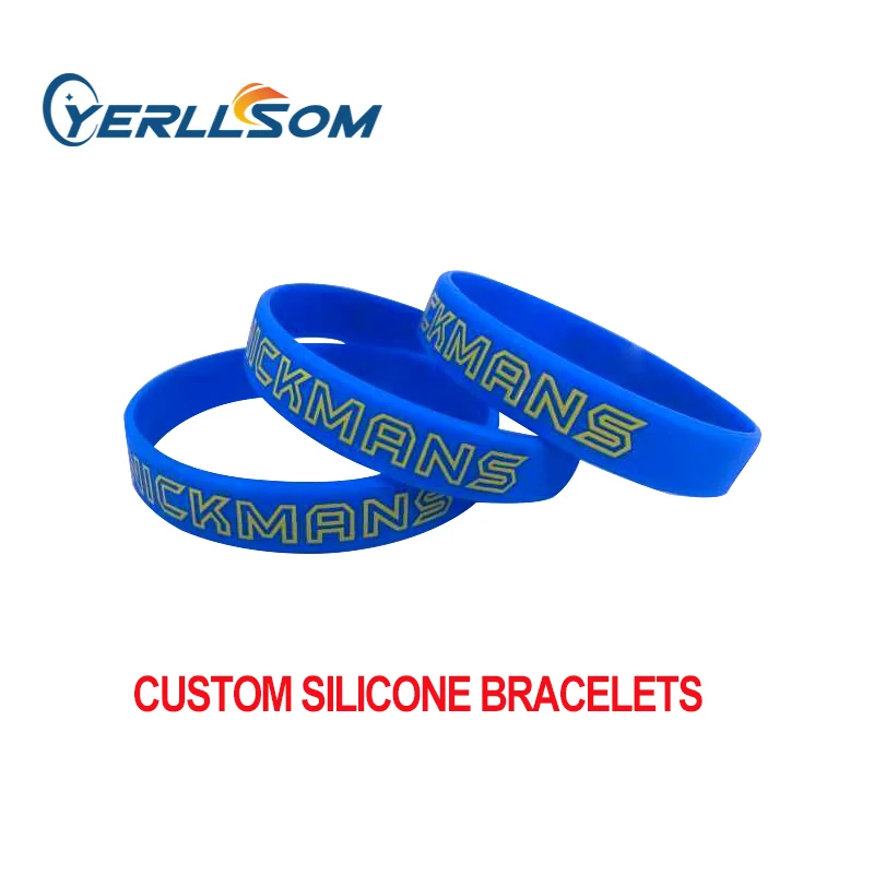 YERLLSOM 100PCS personalized silicone bracelets wristbands for events YS20050202