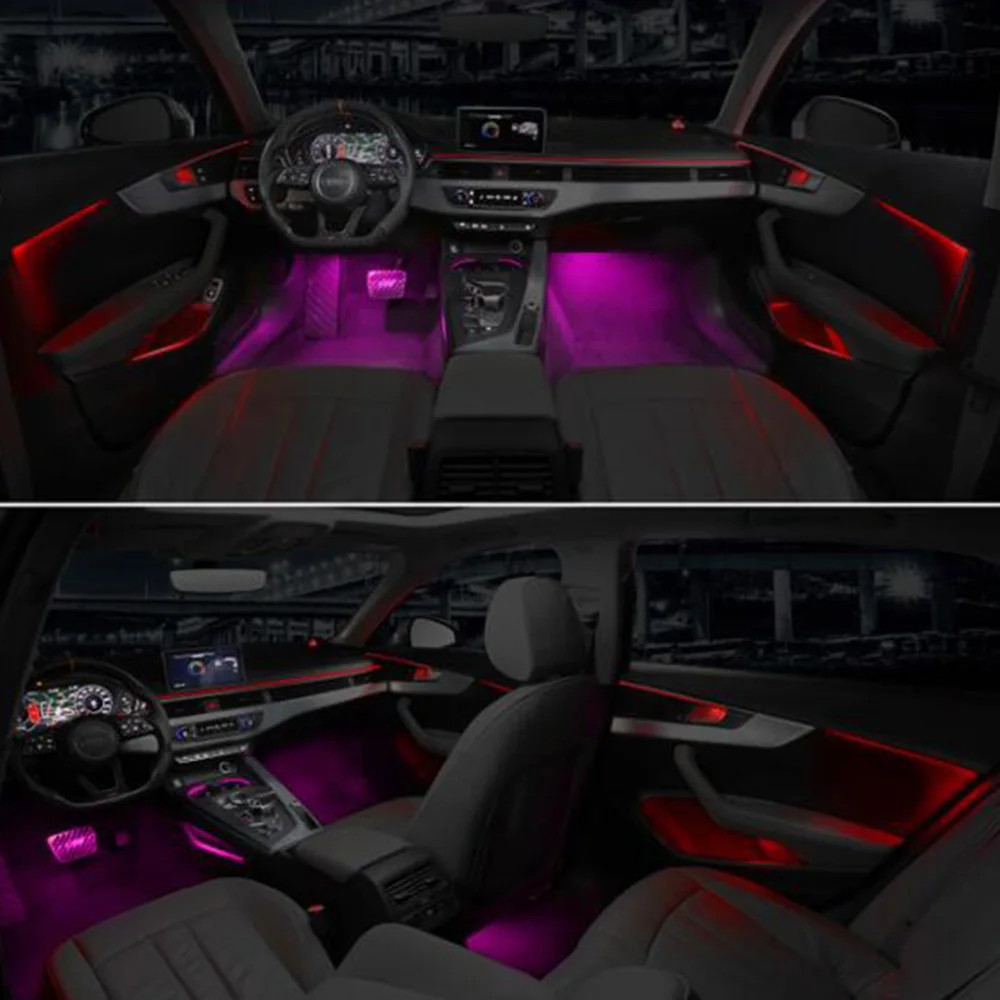 車のアンビエントライト 車のアンビエントライト アウディa4 l Rs4 S4 A5 S5b9用 Ledストリップライト 黒の光沢のあるトリム Aliexpress Automobiles Motorcycles