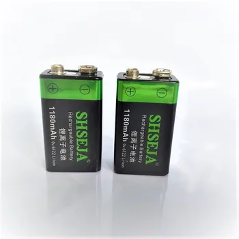 

2PCS 9v battery 1180mAh Li-ion 9 V Rechargeable Batteries rechargeable battery