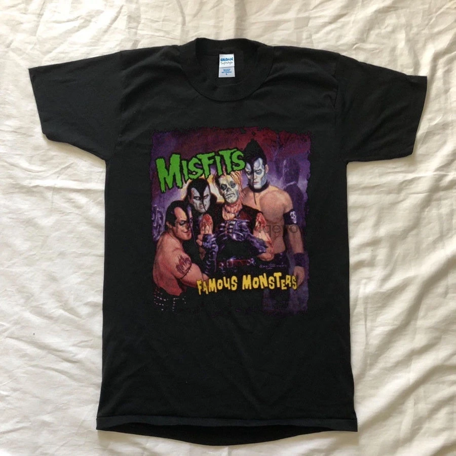 

Hot Rare Misfits Famous Monsters 1999-2000 Punk Rock Tour T-Shirt Reprint New
