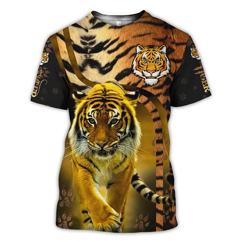 

Tiger Skin Summer Men T-shirt Premium 3D Printed T-Shirt Harajuku Casual Short Sleeve Tee Shirts Unisex Tops Oversized