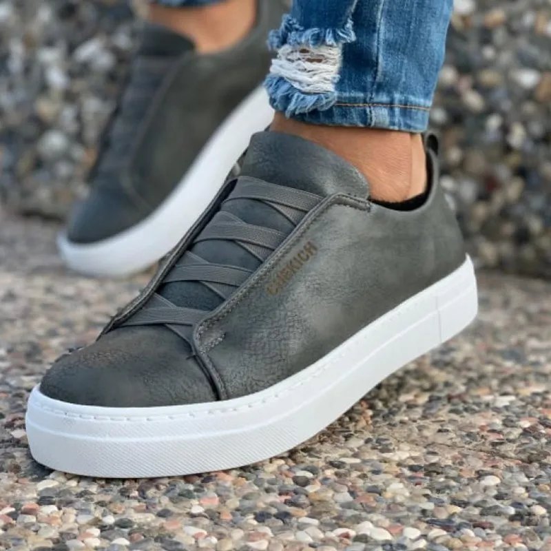 Chekich Men Casual Shoes for Men Sport High Sole Shoes Lace-up Men Sneakers Shoes Comfortable Flexible Fashion Style Leather Wedding Classic Shoes Breathable Walking Running Sneakers Tenis Zapatillas Hombre CH013
