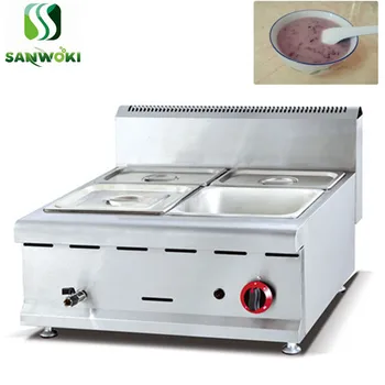 

Commercial 4 tanks gas heating Heat Preservation Machine porridge warming machine soup Bain Marie Buffet food heating Furnace