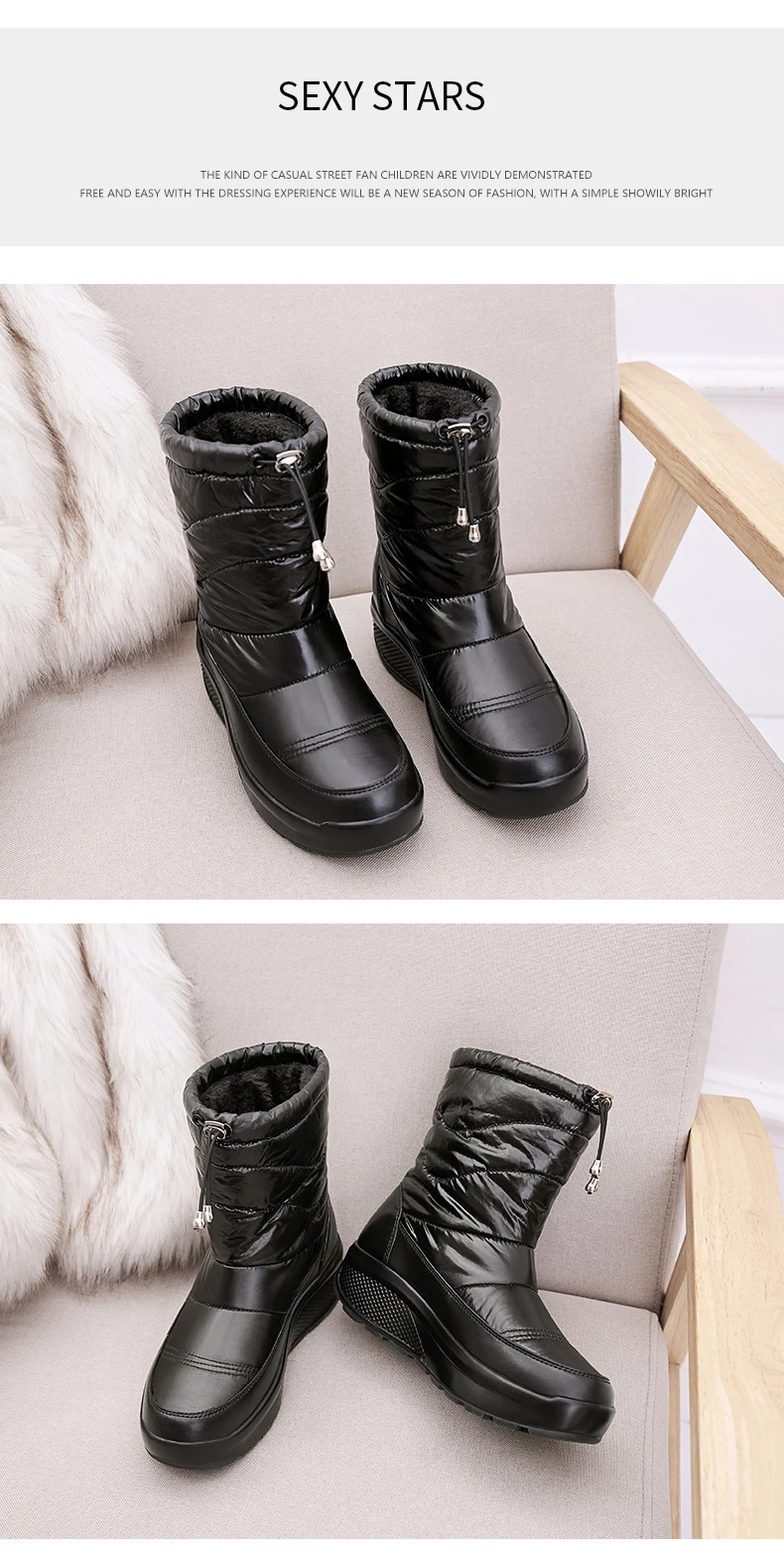 Зимние женские Треккинговые ботинки; Водонепроницаемая горная обувь; уличные кроссовки на платформе; треккинговые ботинки; плюшевые зимние ботинки размера плюс; Foowear зимние кроссовки кроссовки женские