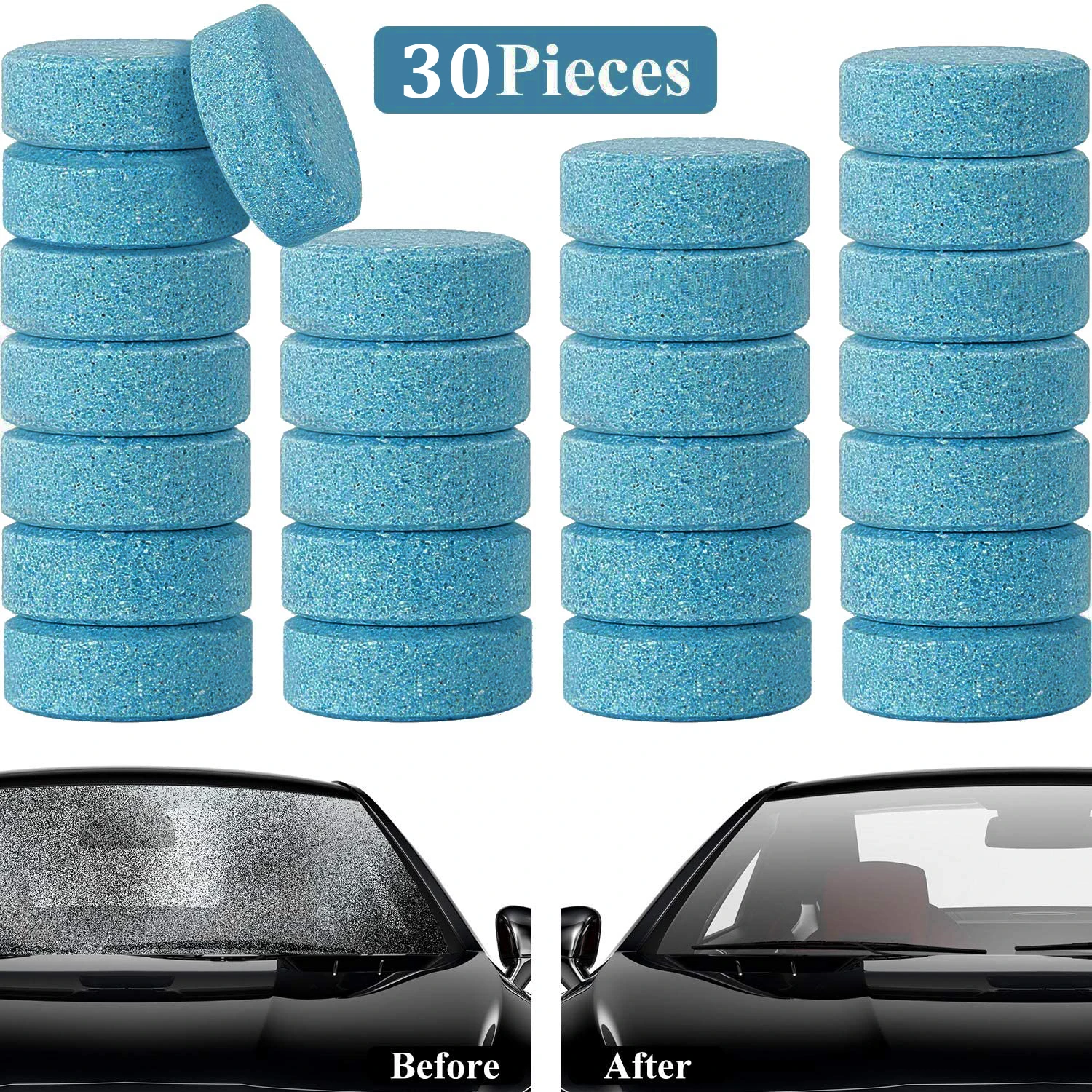 100 konzentriert Tabletten Waschmittel Auto Windschutzscheibe Reinigung  Brause Tabletten Ultra-klar Wischer Glas Reiniger für Zu Hause Wc -  AliExpress