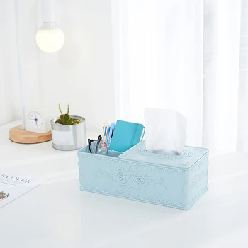 

Tissue Box Cover Home Car Desk Organizer Remote Control Holder Makeup Cosmetic Storage Box Napkin Paper Container