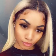 

1B/613 Lace Front Wig Blonde Human Hair Wigs Pre Plucked Remy Brazilian Straight Lace Front Wig Ombre Human Hair Wig For Women
