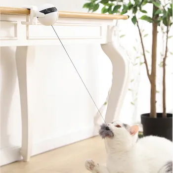 

Interactive Cat Ball Toy Electronic Motion Cats Teaser Yo-Yo Lifting Electric Flutter Rotating Interactive Puzzle Pet Toy