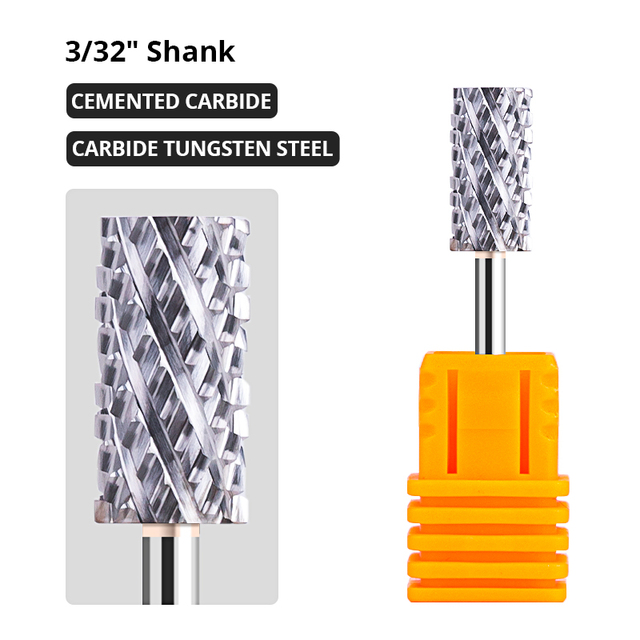 Dmoley Tungsten Carbide Nail Drill Bit Milling Cutter For Manicure Pedicure Nail Files Buffer Nail Art Equipment Accessory Tools