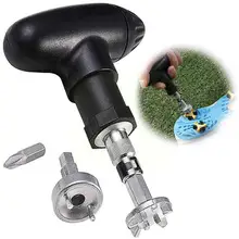 1pcs Golf Shoe Nailer Golf Spike Ratchet Handle Wrench Cleats Shoe With Club Tool On/off Adjustable Practical Switch Y2y2