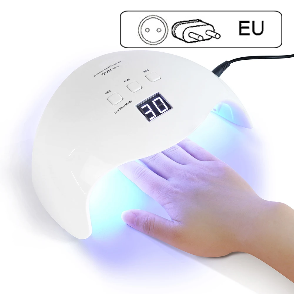 40W EU Plug SUN X9 Plus 40 Вт УФ светодиодный светильник Сушилка для ногтей Солнечный свет Маникюр гель лак отверждения машина ЖК-дисплей лампа для ногтей салонный инструмент Сушилка для ногтей - Цвет: 40W EU Plug