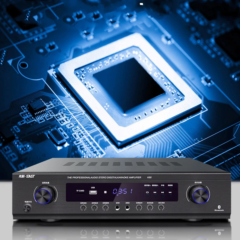 Kaolanhon 220 В 900 Вт 2,1 канальный Bluetooth усилитель мощности дома Профессиональный KTV этап Hifi Fever цифровой усилитель проводной микрофон