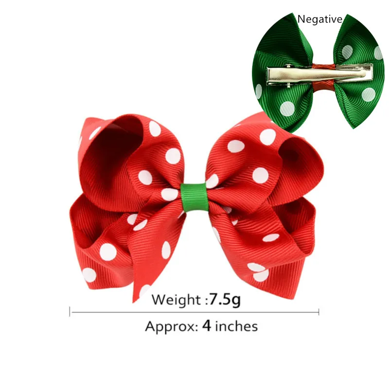 1/4Pcs Girls Hair Accessories Christmas Hairpin Xmas Bow Resin Cartoon BB Clip Santa Claus Barrette Flower Hair Clips for Kids - Цвет: SDFJ5