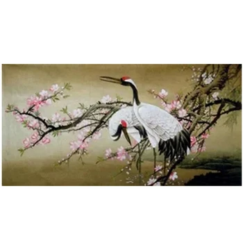 

5D Diy Diamond Painting Plum blossoms and cranes Diamond Mosaic Cross stitch Square round diamond Rhinestone Home DecorZP-3358