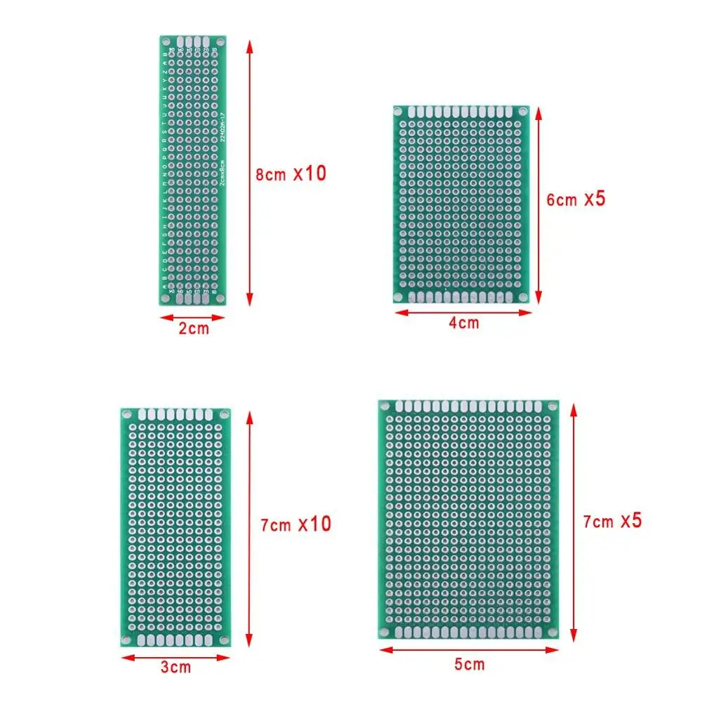 40 шт./лот 5x7 4x6 3x7 2x8 двухсторонняя Прототипная печатная плата печатного монтажа