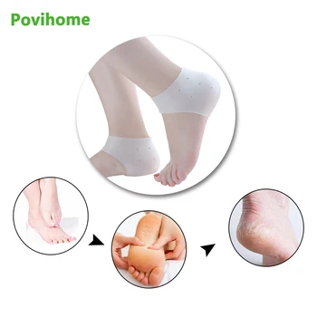 

4Pcs/2Pairs New Silicone Moisturizing Gel Heel Socks Anti-slip Maintenance Cracked Foot Skin Care Protectors Foot Care C527