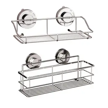 

Stainless Steel Storage Rack Holder Wall Mounted Long Shallow Bottle Rack Home Organizer Kitchen Bathroom Toilet Room Shelf