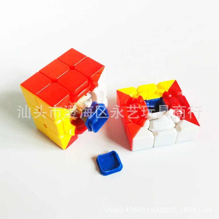 Детские развивающие игрушки 5,7 см, Одноцветный трехслойный Кубик Рубика с отверстием, клейкая бумага, никогда не выцветает, 3 заказа