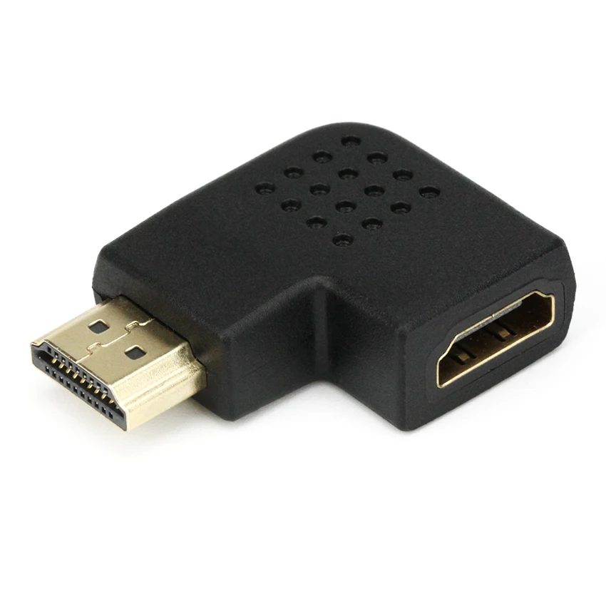 90 градусов угол HDMI M-F для 1080P HDTV кабель адаптер конвертер удлинитель HDMI кабель адаптеры-конвертеры 100 шт./лот