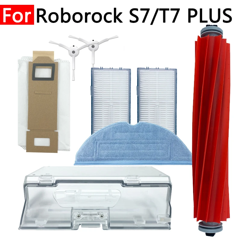 spazzola laterale e panno Kit di accessori di ricambio per robot aspirapolvere Roborock S7 T7 T7 Plus 12 confezioni con filtro