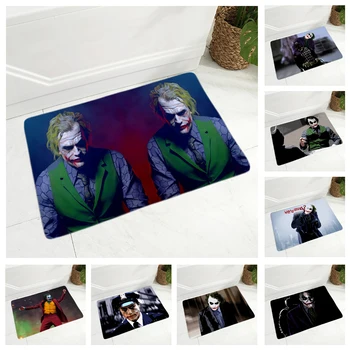 

Soft Flannel Carpet Horror Clown Joker Door Mat Non-Slip Dining Hall Doormat Floor Mat for Hallway Bedroom Decor Superhero Rug