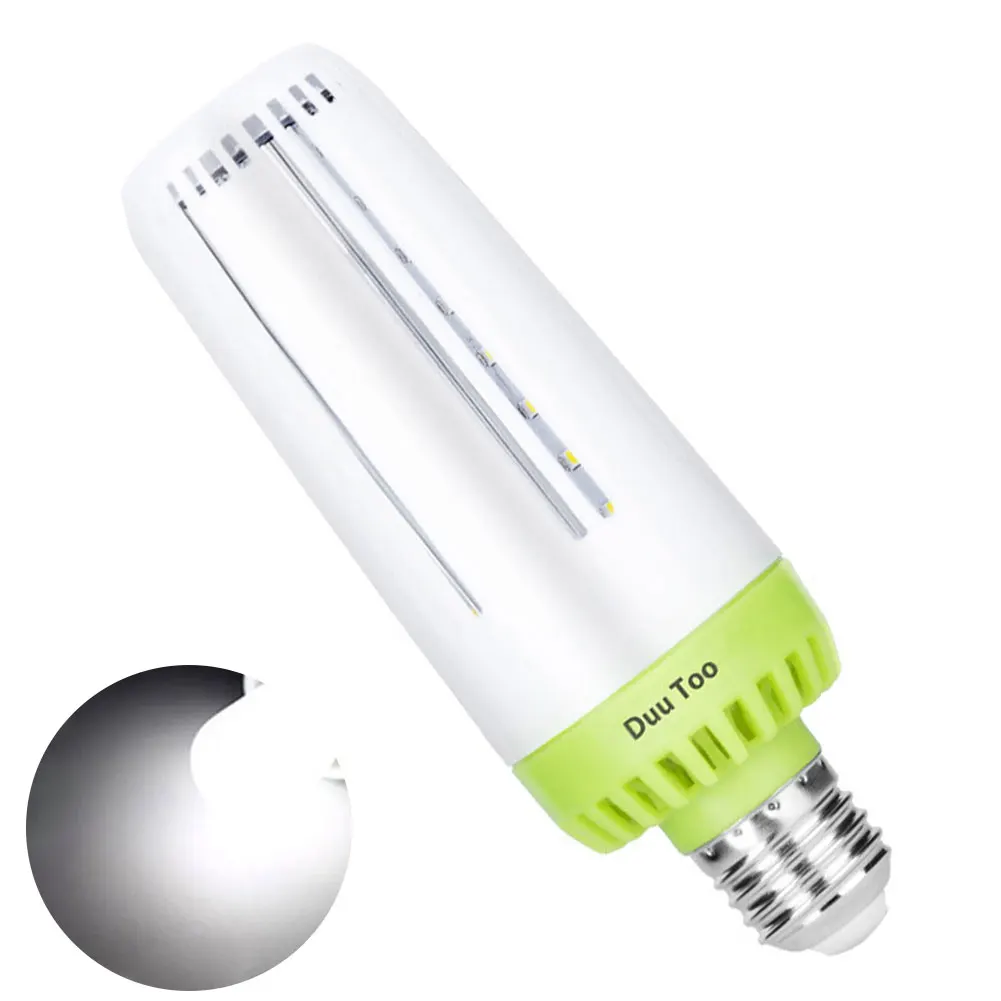 E27 E26 Warehouse Lamps Covered 360 Degree Aluminum High Power 85-265V Indoor 20W Garage Radiator Led Light Corn Bulb