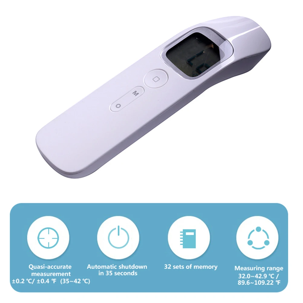 

Infrared Thermometer Fast Reading Non Contact Handheld LCD Display Ear Forehead Thermometer Baby Adult Healthy Care