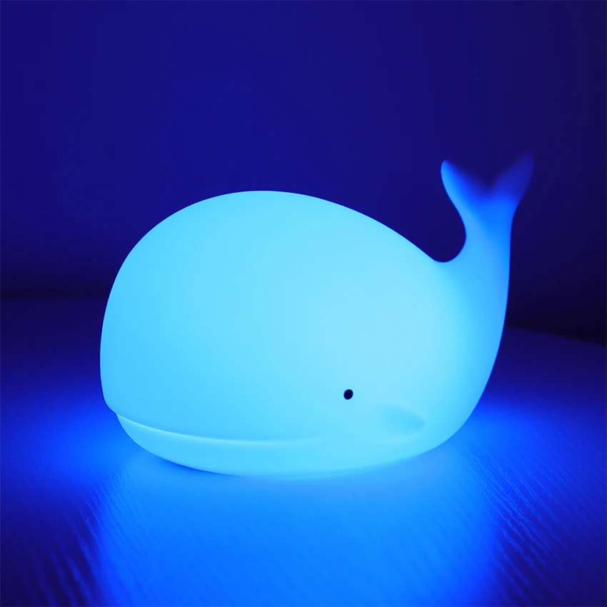 Kawaii Whale LED Night Light Lamp