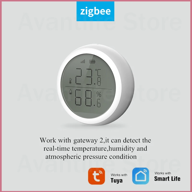 公式正規販売店 Zigbee バッテリー電源 スマートライフと互換性があります Tuya 温度および湿度センサー Zigbee Lcd画面付き Tuya ビジネス 激安 Keyport Jp