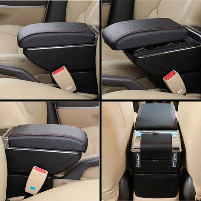 Для Skoda Rapid 2013 2018 поворотный подлокотник box центральное хранение содержимого