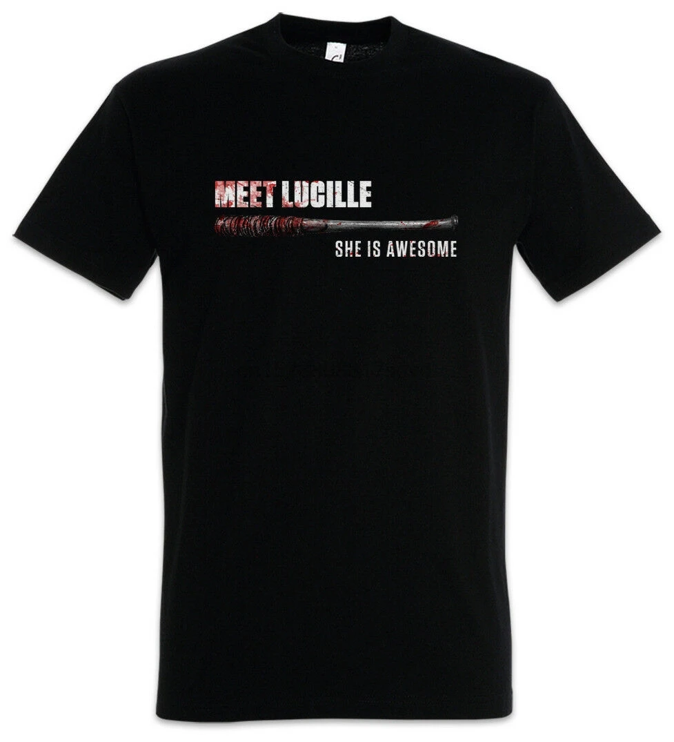 Meet Lucille señora T-Shirt Negan Baseball Bat bate Zombie bate