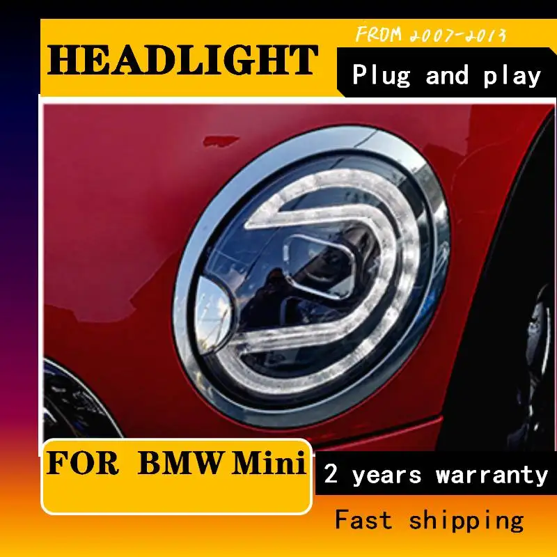 

LED Headlights For BMW MINI Headlight Assembly 2007-2013 Mini R55 / R56 Modified LED Headlight Day Line Light Auto Accessories