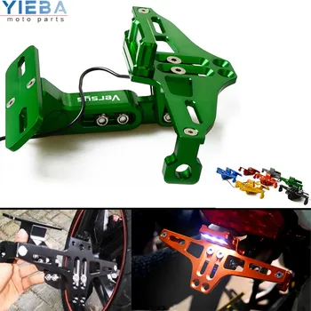 

Motorcycle Parts Angle Rear License Plate Bracket with light Mount Holder For KAWASAKI VERSYS 650 ABS 1000 SE LT X 300 2017 2019