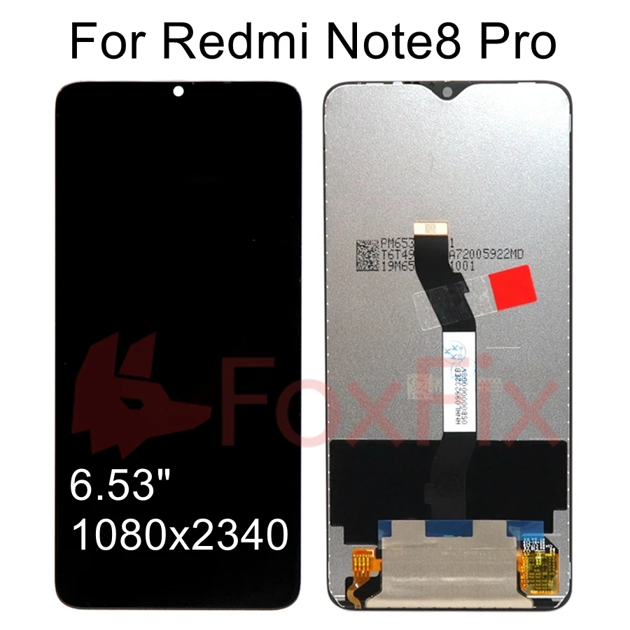 Для Xiaomi Redmi Note8 Note 8 Pro ЖК-дисплей кодирующий преобразователь сенсорного экрана в сборе Note8 Замена для Redmi Note 8 Pro ЖК-экран