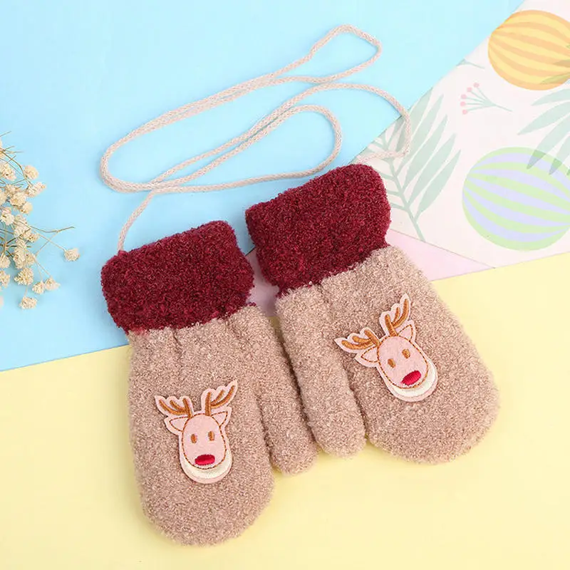 Wecute/ детские варежки милые теплые детские перчатки Рождественский лось перчатки для девочек и мальчиков рождественские подарки для детей