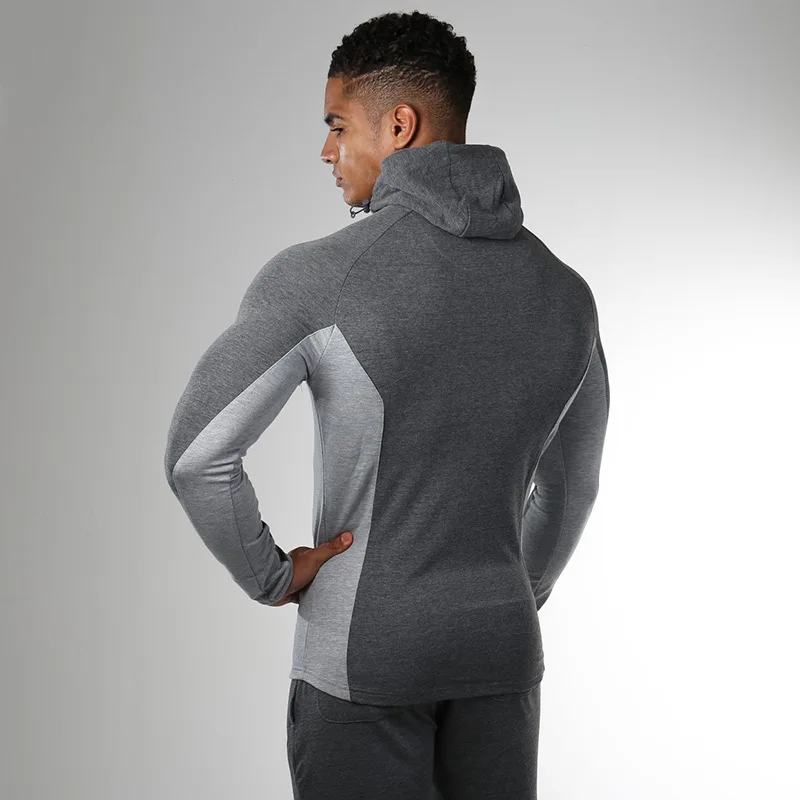 

Muscle Kid Brother Autumn And Winter Elasticity Tights Coat Men's Outdoor Sports Hooded Cardigan Running Windcheater