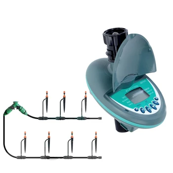 

Garden Plant Watering Irrigation Kit with Drip Irrigation Timer Controller Automatic Watering Timer