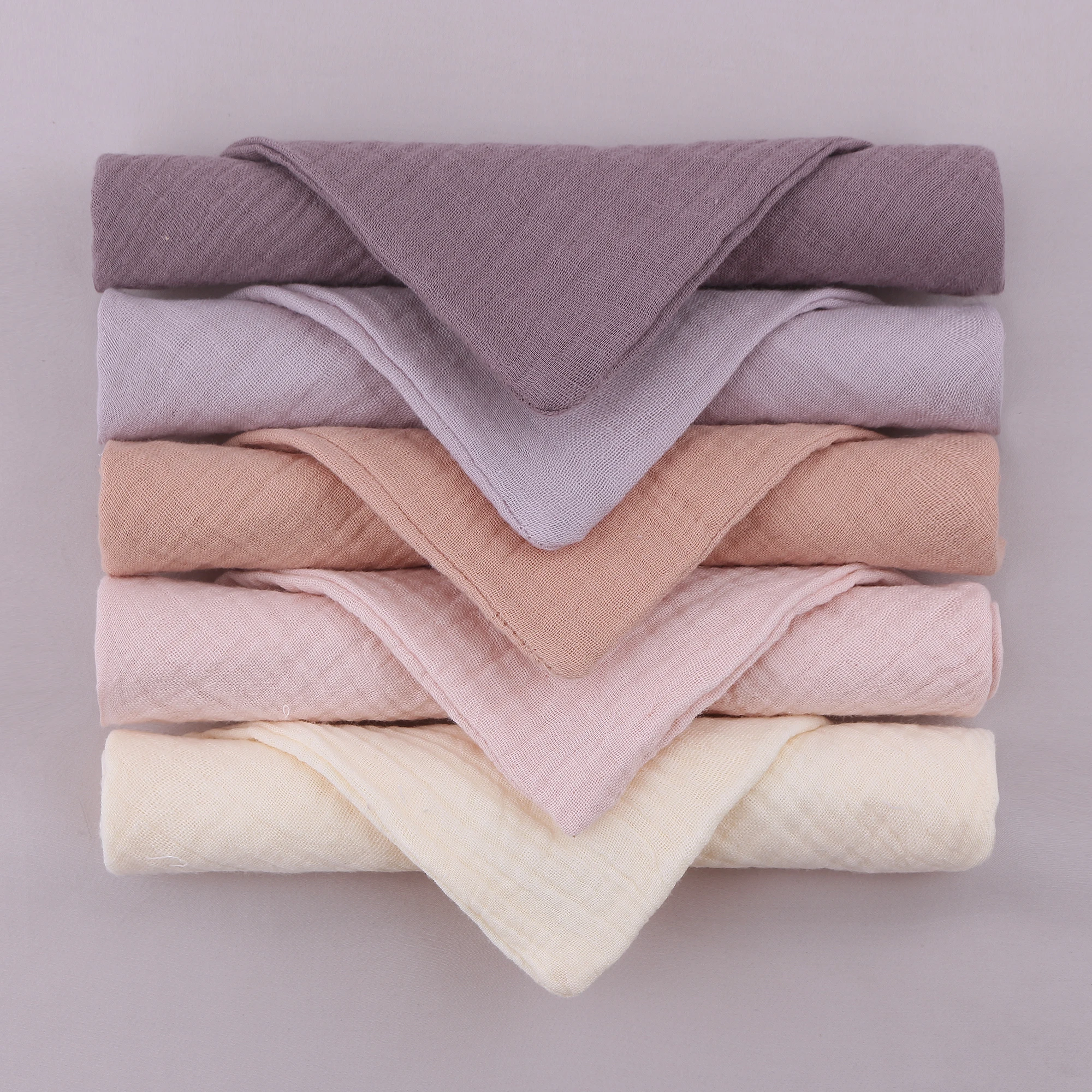 5pcs/Set Square Cotton Baby Towel Handkerchief Feeding Bibs Burp Cloths