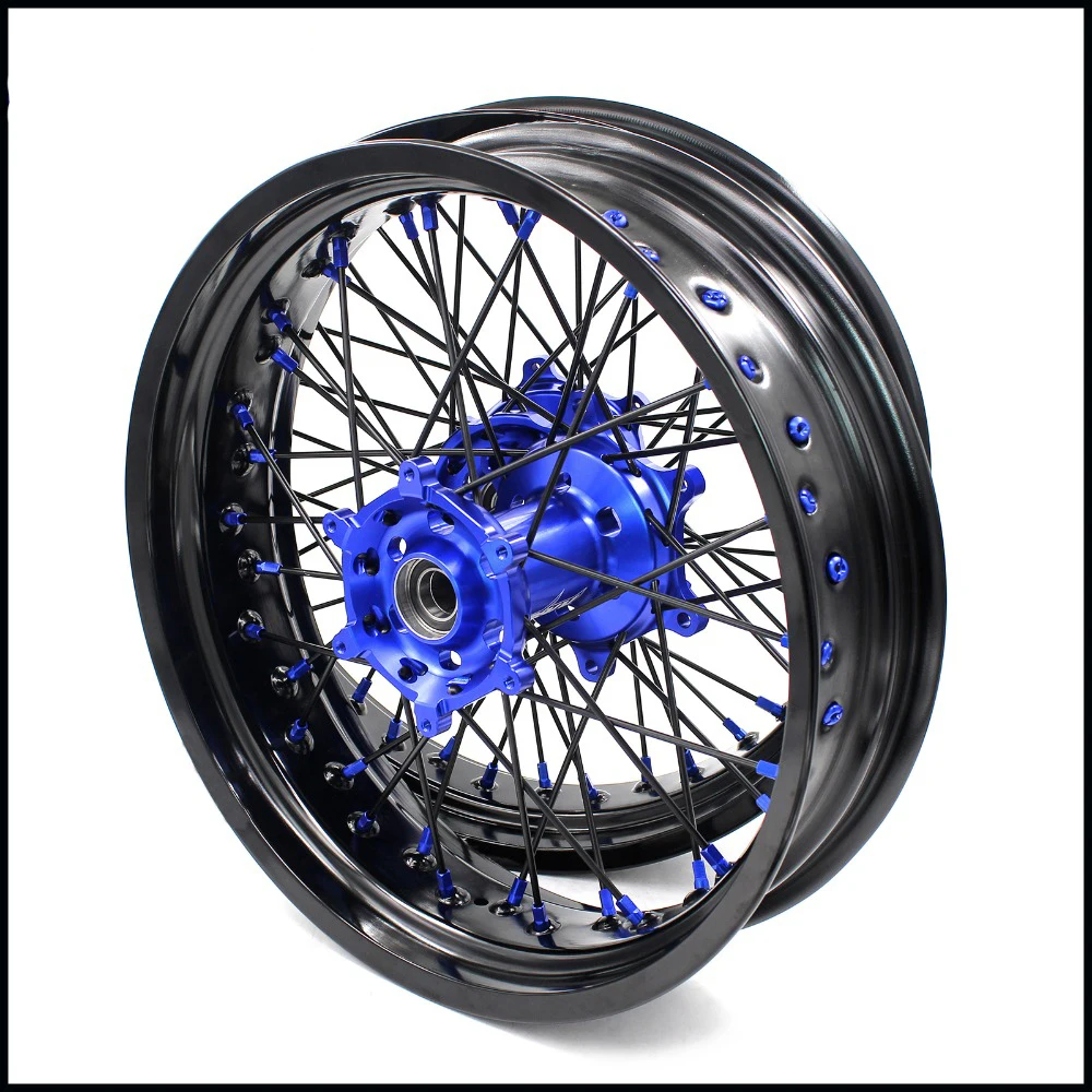 Набор колес Supermoto 3 5/4 25*17 &quotдля YAMAHA WR250F 2001 2018 WR450F 2003 спицы SupermotardBlack|motard wheels|supermoto