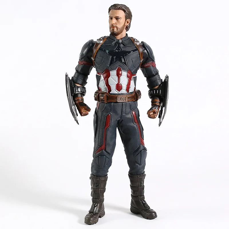 Капитан Америка черный щит версия Endgame ПВХ фигурка Коллекционная модель игрушки