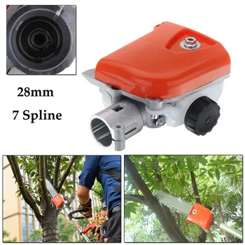 

28mm 7 Spline Pole Chainsaw Tool Gearbox Gear Head Grass Trimmer Head Lawn Mower Parts Spares Garden Tools