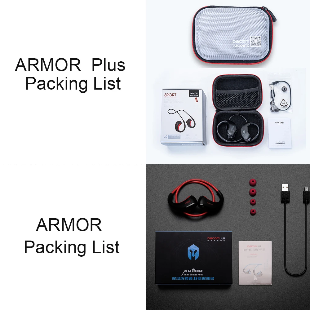 Беспроводная Bluetooth гарнитура DACOM Armor G06 влагозащита IPX5 спортивные наушники для