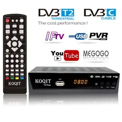 Koqit 1080 P DVB-T2 ТВ тюнер DVB t2 HD tv Box рецепторов наземного конвертер MPEG4 DVB T цифровой приемник Witi Youtube IP ТВ M3u
