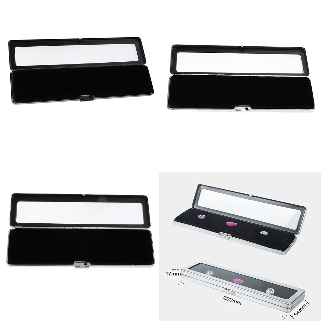 Long Metal Jewlery Case Display Box Storage Jewelry Organizer for Diamond Gem Stone Beads