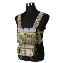 IDOGEAR – plate-forme de poitrine tactique MK3, gilet de chasse léger et modulaire, ensemble complet Airsoft avec pochette magnétique 5.56, Pantiball 3317