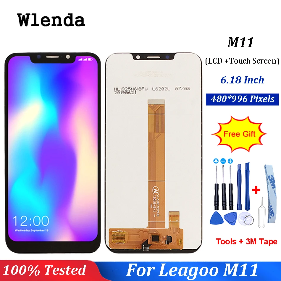 

6.18''Black For Leagoo M11 LCD Display+Touch Screen Digitizer Repair Replacement Parts For M11 Phone Accessory+Free tools